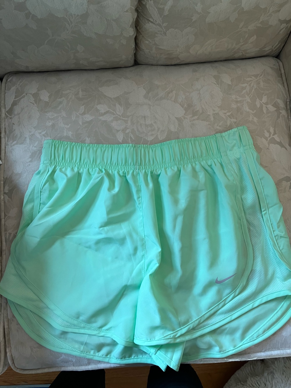 NWT Nike mint green running shorts